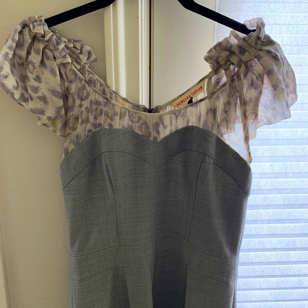 Rebecca Taylor Grey slim fit knee length dress - 0